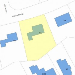 110 Roundwood Rd, Newton, MA 02464 plot plan