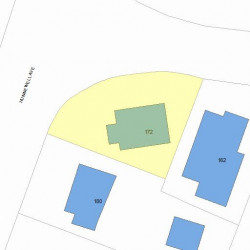 172 Hunnewell Ave, Newton, MA 02458 plot plan