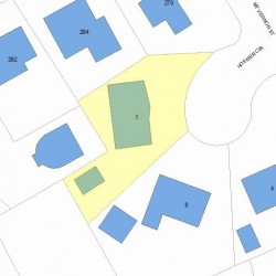 5 Hosmer Cir, Newton, MA 02465 plot plan