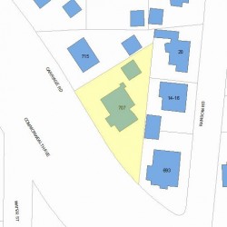 707 Commonwealth Ave, Newton, MA 02459 plot plan
