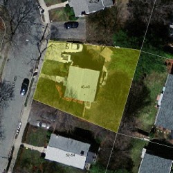 46 Hatfield Rd, Newton, MA 02465 aerial view