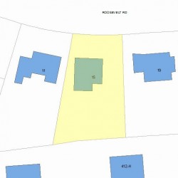 15 Roosevelt Rd, Newton, MA 02459 plot plan