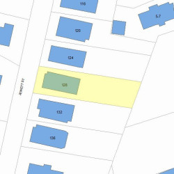 128 Jewett St, Newton, MA 02458 plot plan