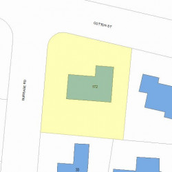 172 Cotton St, Newton, MA 02458 plot plan