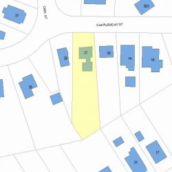 22 Charlemont St, Newton, MA 02461 plot plan