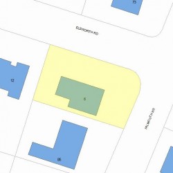 6 Elsworth Rd, Newton, MA 02465 plot plan