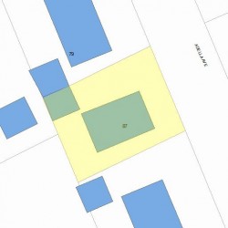 87 Adella Ave, Newton, MA 02465 plot plan