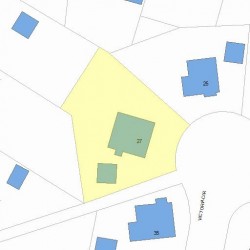 27 Victoria Cir, Newton, MA 02459 plot plan