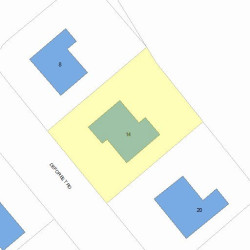 14 Deforest Rd, Newton, MA 02462 plot plan