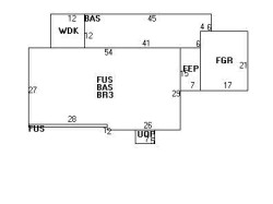 16 Alba Cir, Newton, MA 02458 floor plan