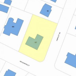 187 Woodward St, Newton, MA 02468 plot plan