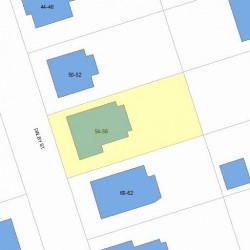 54 Dalby St, Newton, MA 02458 plot plan