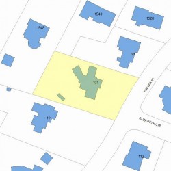 101 Exeter St, Newton, MA 02465 plot plan