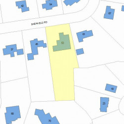 53 Sheffield Rd, Newton, MA 02460 plot plan