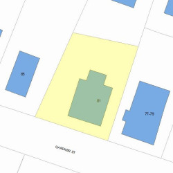 81 Gardner St, Newton, MA 02458 plot plan