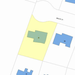 36 Bruce Ln, Newton, MA 02458 plot plan