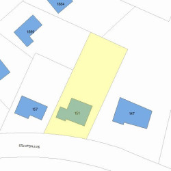 151 Stanton Ave, Newton, MA 02466 plot plan