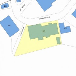 225 Riverview Ave, Newton, MA 02466 plot plan