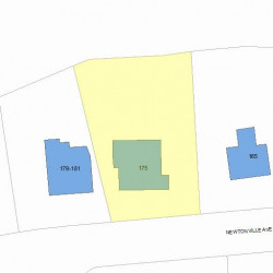 175 Newtonville Ave, Newton, MA 02458 plot plan