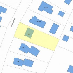 36 Salisbury Rd, Newton, MA 02458 plot plan