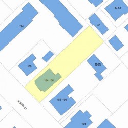 186 Adams St, Newton, MA 02460 plot plan