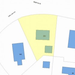 252 Waban Ave, Newton, MA 02468 plot plan