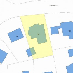 52 Ashton Ave, Newton, MA 02459 plot plan