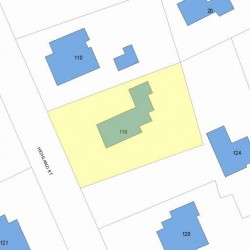 116 Highland St, Newton, MA 02465 plot plan