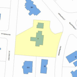 9 Burnham Rd, Newton, MA 02465 plot plan