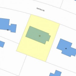 52 Puritan Rd, Newton, MA 02461 plot plan