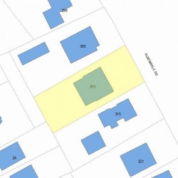 311 Albemarle Rd, Newton, MA 02460 plot plan