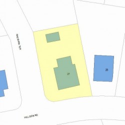 27 Hillside Rd, Newton, MA 02461 plot plan