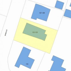 123 Waban St, Newton, MA 02458 plot plan