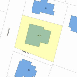 20 Maple Ave, Newton, MA 02458 plot plan
