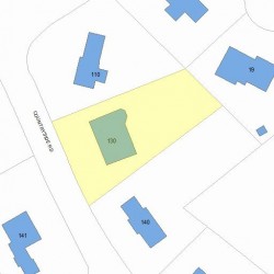 130 Countryside Rd, Newton, MA 02459 plot plan