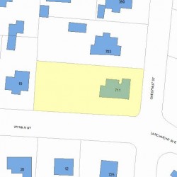 711 Chestnut St, Newton, MA 02465 plot plan