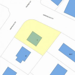 4 Arapahoe Rd, Newton, MA 02465 plot plan