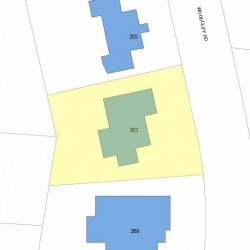 263 Woodcliff Rd, Newton, MA 02461 plot plan