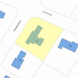 23 Longmeadow Rd, Newton, MA 02459 plot plan