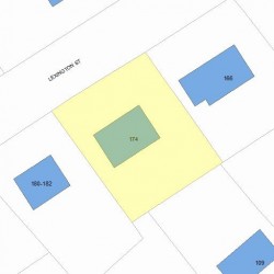 174 Lexington St, Newton, MA 02466 plot plan