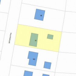 96 Beaumont Ave, Newton, MA 02460 plot plan