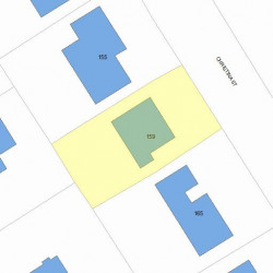 159 Christina St, Newton, MA 02461 plot plan