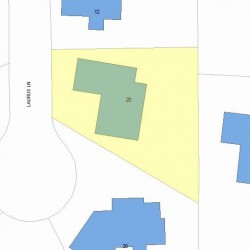 20 Laurus Ln, Newton, MA 02459 plot plan