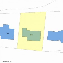 345 California St, Newton, MA 02458 plot plan