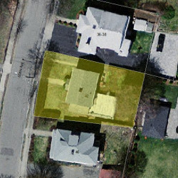 42 Eden Ave, Newton, MA 02465 aerial view