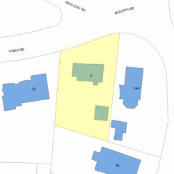 6 Alban Rd, Newton, MA 02468 plot plan