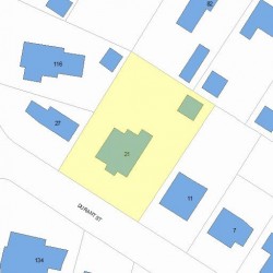 21 Durant St, Newton, MA 02458 plot plan