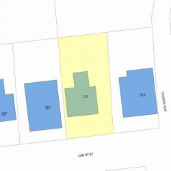 319 Cabot St, Newton, MA 02458 plot plan