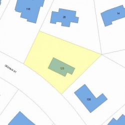 120 Dedham St, Newton, MA 02461 plot plan