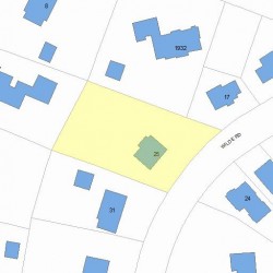 25 Wilde Rd, Newton, MA 02468 plot plan